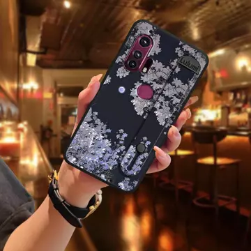 Dây đeo cổ tay Vỏ điện thoại chống sốc cho MOTO Edge + / MOTO Edge Plus Tranh bảo vệ Vỏ điện thoại di động silicon chống bụi Vỏ điện thoại di động Vỏ điện thoại nam tính Giá đỡ điệ