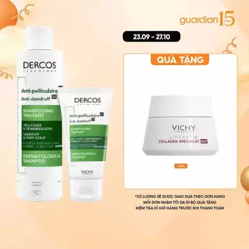Bộ Sản Phẩm Dầu Gội Vichy Dercos Anti Dandruff Sạch Gàu 200Ml + Tuýp 50Ml