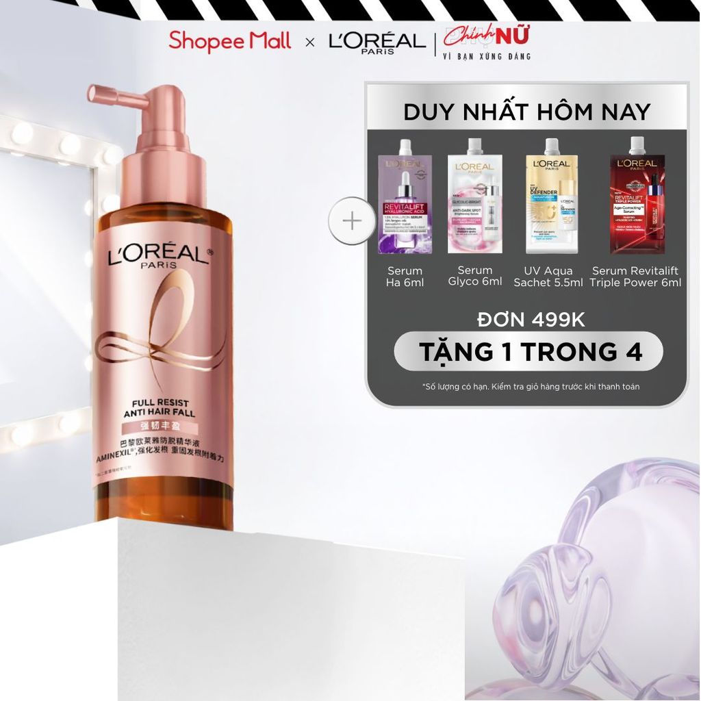 Xịt serum ngăn ngừa & giảm gãy rụng tóc giúp tóc chắc khỏe L'Oreal Paris Full Resist Anti Hairfall 90ml