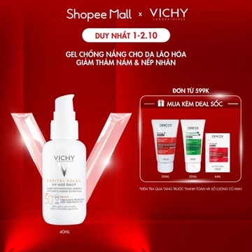 [PHIÊN BẢNMỚI] Kem chống nắng bảo vệ da khỏi tia UV, ô nhiễm, giảm thâm nám, đốm nâu, nếp nhăn Vichy UV Age 40ml