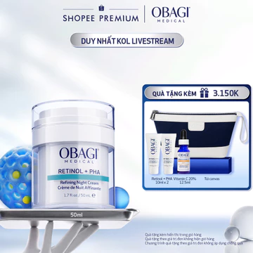 [Hannah x Obagi] Kem Dưỡng Làm Mới Và Duy Trì Độ Tươi Trẻ Làn Da Ban Đêm Obagi Medical Retinol + PHA (50ml)