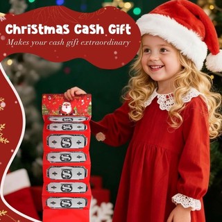 2026 Phong bì quà tặng tiền mặt Giáng sinh Hộp đựng thẻ quà tặng tiền mặt tự làm Xmas với 10 khe cắm Nâng cấp Hộp đựng thẻ bất ngờ Phong bì tiền mặt Giáng sinh có kẹp tiền cho nam giới an toàn
