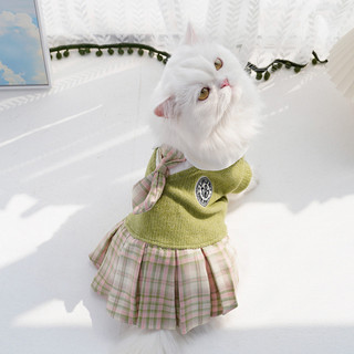 Pet jk Kẻ Sọc Đầm Nhỏ Chó Teddy Chó Mèo Thích Hợp Cho Mùa Thu Đông