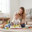 QEARY Baby Pop Up Montesorri Đồ chơi, Ẩn và Tìm kiếm với các nút Hộp chuyển đổi Peekaboo, Chủ đề động vật bằng nhựa linh hoạt Học tập sớm Hộp đồ chơi động vật tương tác cho trẻ em Trẻ mới biết đi