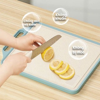 [Mẫu mới] Thớt bọc viền nhựa hai mặt siêu dày, chất liệu inox 304, mặt sau chất liệu nhựa PP kháng khuẩn, chống tràn