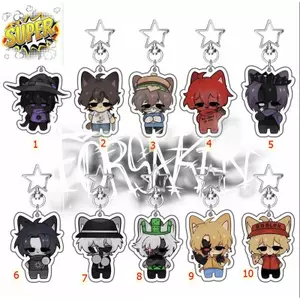 Acrylic Forsaken HOT Game Guest 1337 Noob Shedletsky John Doe c00lkidd Elliot Chibi Pendant KeyRing Gaming Keychains Gif