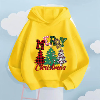 Áo Hoodie trẻ em họa tiết cây thông Noel sáng tạo Áo Hoodie ấm áp cho bé trai và bé gái