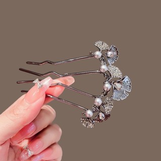 Kẹp Tóc Hình Lá Bạch Quả Ngọc Trai - Sản Phẩm Mới Từ Trung Quốc Cho Phụ Nữ, Thiết Kế Sang Trọng
