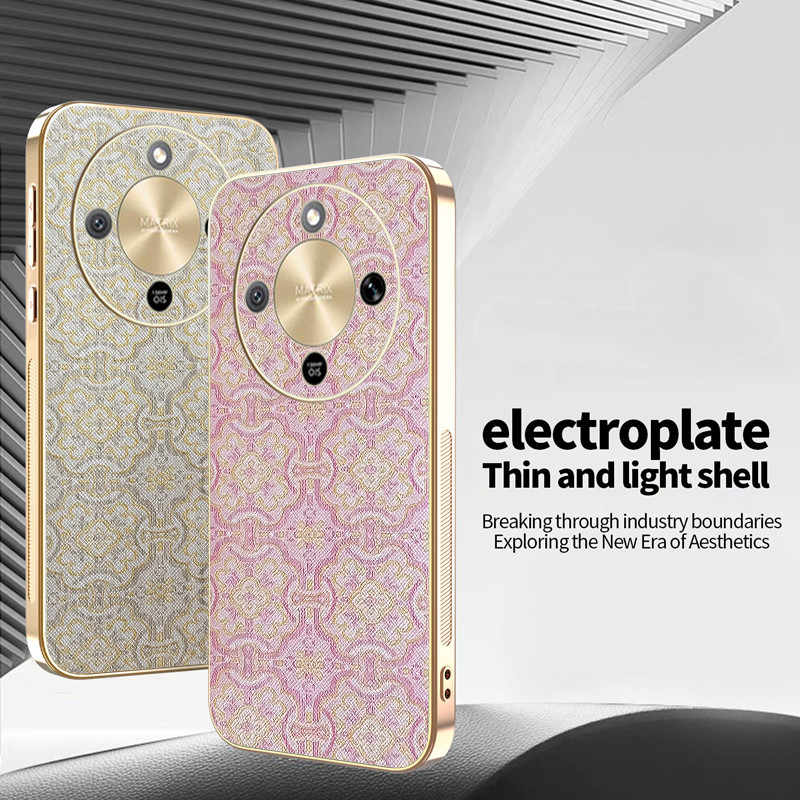 Ốp Lưng Cho Honor X9d X9C X9B Da Cổ Điển Mạ Điện TPU Edge Chống Rơi Vỏ Điện Thoại