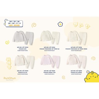 Punchun AW2025 Bộ dài cổ tròn Power cho bé T10.2