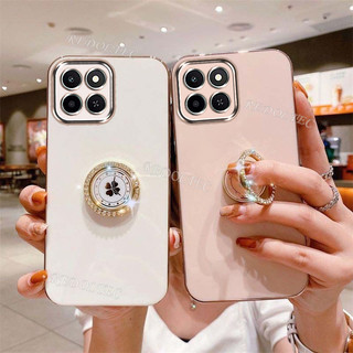 Vỏ Honor X7D 400 Smart 5G 4G 2025 Vỏ thiết kế mới Honor 400Smart Vỏ điện thoại mạ điện silicon mềm sang trọng có giá đỡ nhẫn