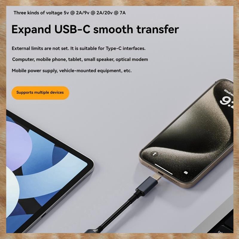 [S Z] Bộ sạc máy tính xách tay DC 140W 5V 9V 20V DC 7.4x0.6mm Nữ sang USB C Loại C PD Bộ chuyển đổi nguồn Cáp sạc nhanh