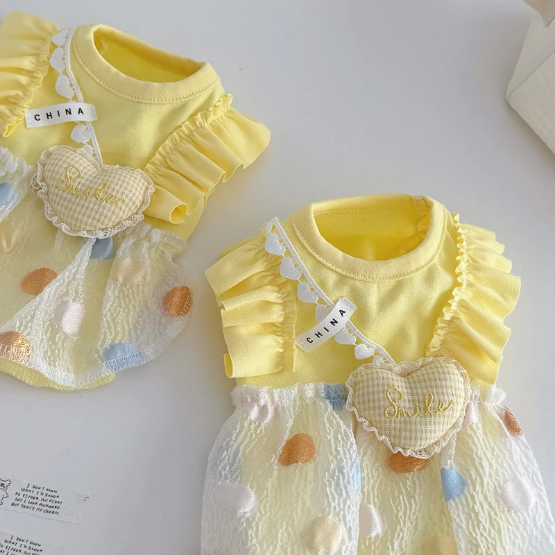 Áo nỉ thú cưng Thu Đông Phong cách mới Sức sống Quần áo chó màu vàng Teddy Bichon Cat Quần áo thường ngày