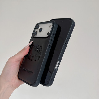 Ốp điện thoại in nổi 3D Kuromi Kitty hoạt hình dễ thương cho iPhone 17 16 15 13 14 Pro Max 17Promax