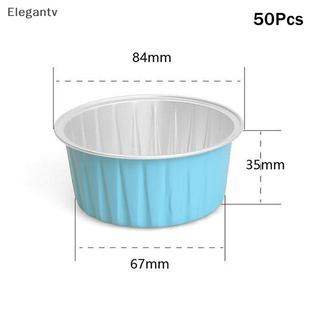 EGN 10 / 20 / 50 Chiếc Cốc Nướng Bánh Tròn Giấy Thiếc Lá Wih Nắp Có Thể Tái Sử Dụng Cupcake Cốc Món Tráng Miệng Lư Hương Bánh Chảo Khuôn Bánh Mì Custard Dụng Cụ Nhà Bếp N