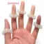 10 Chiếc Nhẫn Massage Ngón Tay Bằng Thép Không Gỉ Vòng Châm Cứu Trị Liệu Thư Giãn Máu