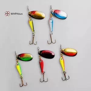 < WHPHous-t > Mồi câu cá 9g Muỗng Mồi kim loại Treble Móc nhân tạo Wobbler Feeder Cá chép Spinnerbait Đẹp
