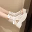 Denim Ripped Dép Thoáng Khí Nữ Đinh Tán Đế Dày Nền Tảng Mở Mũi Lưới Martin Giày Sandal