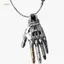 PNPIA- Mặt dây chuyền tay Bionic cơ khí thời trang có dây chuyền dành cho nam nữ Sáng tạo có thể di chuyển được ngón tay Khớp Robot Tay Nelace Trang sức
