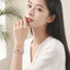 Nữ Tự Nhiên Tay Tươi Dây Vòng Tròn Tay Kho Báu Pha Lê Trắng Ngọt Ngào Thiết Kế Đôi Phong Cách Nhỏ Biển Xanh