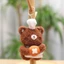 HK1 Kawaii Đầu Bếp Gấu Plushie Móc Khóa Mini Bakery Teddy Mặt Dây Chuyền Với Bánh Mì Trang Trí Túi Charm KH1