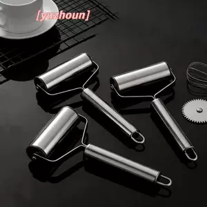 Cán bột hai đầu inox không dính, lăn bánh đa năng cho nhà bếp, làm bánh bao, mì, pizza, bánh nướng
