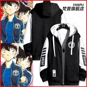 Thám Tử Lừng Danh Conan Rachel Moore Jimmy Kudo anime Dây Kéo Áo Khoác Áo Unisex Top