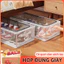 Hộp Đựng Giày LUMERA HOME Gấp Gọn Khung Thép, Lưới PVC Chống Thấm, Nắp Trong Suốt Có Quai Xách