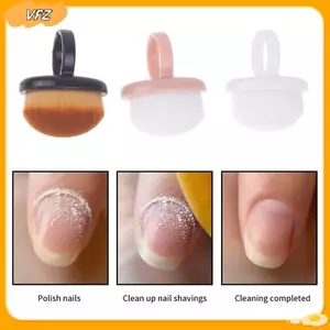 VFZ Móng Tay Nghệ Thuật Bàn Chải Bụi Bule Bàn Chải Hình Bầu Dục Gel Bụi Làm Sạch Trang Điểm Hình Vòng Bàn Chải Dụng Cụ Làm Móng Tay Louislifecool