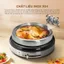 Nồi lẩu nướng hấp Morico MH801, Dung Tích 4L, Inox 304 Cao Cấp, Gia Nhiệt 360°, Công Suất 1300W