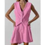 Bộ áo Vest BRARAA Blazer, Bộ đồ nữ phong cách thời trang Silhouette hiện tại, vải lanh Cotton thân thiện với công sở Trận đấu tối giản Cắt mùa xuân mùa hè Trang phục thường ngày Chuyến đi cuối tuần
