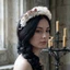 DONOVANQQ Đầu Lâu Tóc Hoop, Vành Rộng Lông Tơ Lưới Gothic Băng Đô, Ma Mũ Ruffle Ren 3D Skeleton Phong Cách Tối Cosplay Mũ Đội Đầu Goth Girls