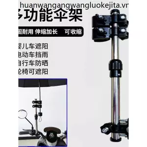 Xe Đạp Ô Đứng Tấm Che Nắng Ô Pin Xe Đạp Thép Không Gỉ Có Thể Thu Vào Đôi Kẹp Đứng Xe Đạp Điện Ô Cố Định Giá Đỡ