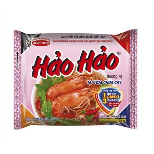 Thùng 30 Gói Mì Hảo Hảo Tôm Chua Cay – Mì Ăn Liền Huyền Thoại, Sợi Dai Ngon, Hương Vị Đậm Đà, Chính Hãng Acecook