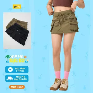 Chân váy túi hộp xỏa viền Yoguu YODY vải nỉ form mềm mại, thoáng mát WYSK25S017
