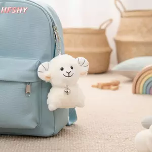 Mặt dây chuyền sang trọng HFSHY Ram có dây buộc nơ dễ thương Mềm mại mềm mại Cảm ứng ấm cúng Túi đựng chìa khóa trang trí Phụ kiện để tặng VN