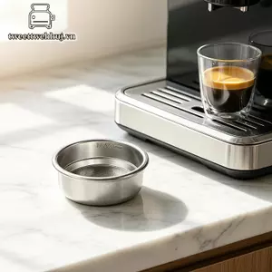 Giỏ lọc cà phê Tweeduj 51 / 54mm Có thể tái sử dụng 1 / 2 cốc thay thế phù hợp cho Portafilter không đáy Espresso Làm tại nhà Barista Sử dụng VN