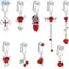Nhẫn Bụng Không Xuyên JVSUB, Nhẫn Bụng Giả Dài Rốn Dangling, Thiết Kế Hình Trái Tim Giả Kẹp Trên Nút Bụng Trang Sức Cơ Thể