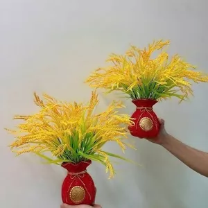 "Bộ sét bình lúa phong thủy hút lộc, mang may mắn cho gia chủ, trưng bày thần tài độc đáo."
