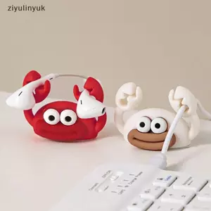 Ziyulinyuk Phim Hoạt Hình Cua Giá Đỡ Cáp Máy Tính Để Bàn Cuộn Dây Tổ Chức Giá Đỡ Dây Tự Dính Đế Dữ Liệu Sáng Tạo Quản Lý Cáp Kẹp VN