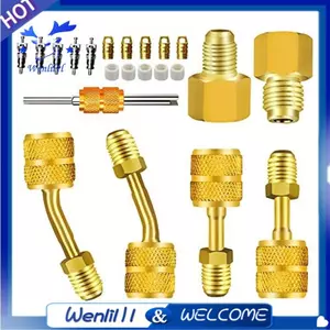 Phụ kiện thay thế bộ chuyển đổi R410A cho hệ thống chia nhỏ Điều hòa không khí HVAC 5 / 16Inch Nữ đến 1 / 4Inch Nam Flare, Lõi van loại bỏ lõi van