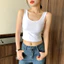 Show Áo Sơ Mi Nhỏ Camisole Nữ Cổ Chữ U Ngắn Dây Nơ Slim-fit Bên Trong Top Quần Áo Nữ GMX9
