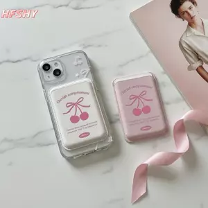 HFSHY Hàn Quốc Nơ Dễ Thương Giá Đỡ Thẻ Điện Thoại Từ Tính Chống Trầy Xước Ví Da PU Nhà Thơ Cho Nữ Ngày Lễ Quà Tặng VN
