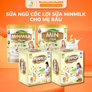 Sữa MINMILK Ngũ Cốc Dinh Dưỡng Lợi Sữa Cho Mẹ Bầu Dạng Lon (650gr) và Dạng Hộp (16 gói)