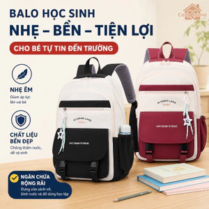 Cặp học sinh, ba lô nữ vải Oxford chống thấm nước, sức chứa lớn, ba lô nhẹ, phù hợp với nhiều cảnh
