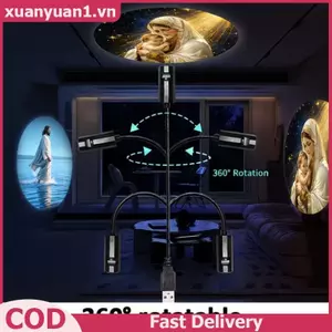 XUAN 16 Mẫu Đèn Chiếu USB Theo Chủ Đề Tôn Giáo Đèn Di Động Cho Giáng Sinh Lễ Phục Sinh Trang Trí Nhà Cửa VN