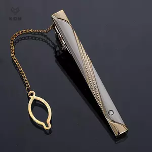 Nam Kim Loại Đơn Giản Netie Bule Vàng Bạc Màu Dây Buộc Thanh Khóa Kẹp Dây Buộc Pin Trang Sức Tinh Tế Thời Trang Cho Quà Cưới [Mina]