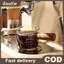 Doutie 75ml Kính Chịu Nhiệt Espresso Cốc Đo Đôi Miệng Ly Sữa Bình Có Tay Cầm Cân Kính Đo Cốc VN