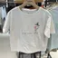 Áo thun ngắn tay Cotton cao cấp 100% phong cách Hàn Quốc dáng rộng Pa đơn giản -- Áo thun cổ tròn in họa tiết động vật cá heo Ta Áo kiểu thoải mái