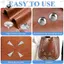 Dành cho Punk Rock dành cho DIY Kit- 250 chiếc đinh tán vòm tròn 16mm cho quần áo, đinh tán đầu đinh tán & đinh tán da gai, đinh tán Prong